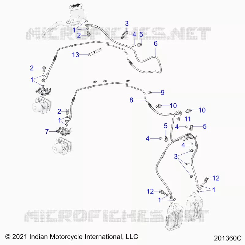 BRAKES, BRAKE LINE, FRONT, ABS