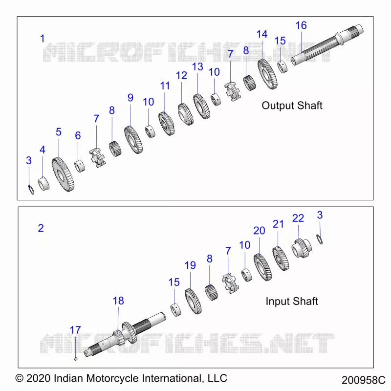 DRIVE TRAIN, INPUT/OUTPUT SHAFT ASM.
