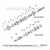 DRIVE TRAIN, INPUT/OUTPUT SHAFT ASM.