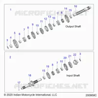 DRIVE TRAIN, INPUT/OUTPUT SHAFT ASM.