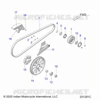 DRIVE TRAIN, DRIVE SPROCKET, BELT AND GUARD