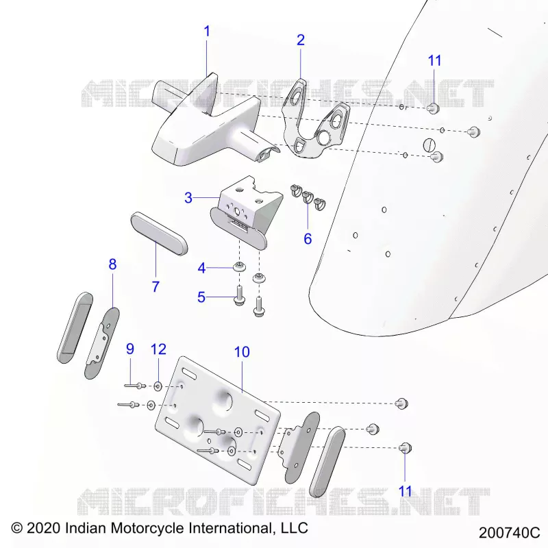 LICENSE PLATE BRACKET/REAR LIGHT HOUSING