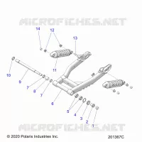 REAR SUSPENSION ASM., SWING ARM AND SHOCKS