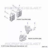 BRAKES, FRONT BRAKE CALIPERS AND REAR