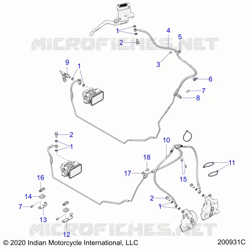 BRAKES, BRAKE LINE, FRONT, ABS