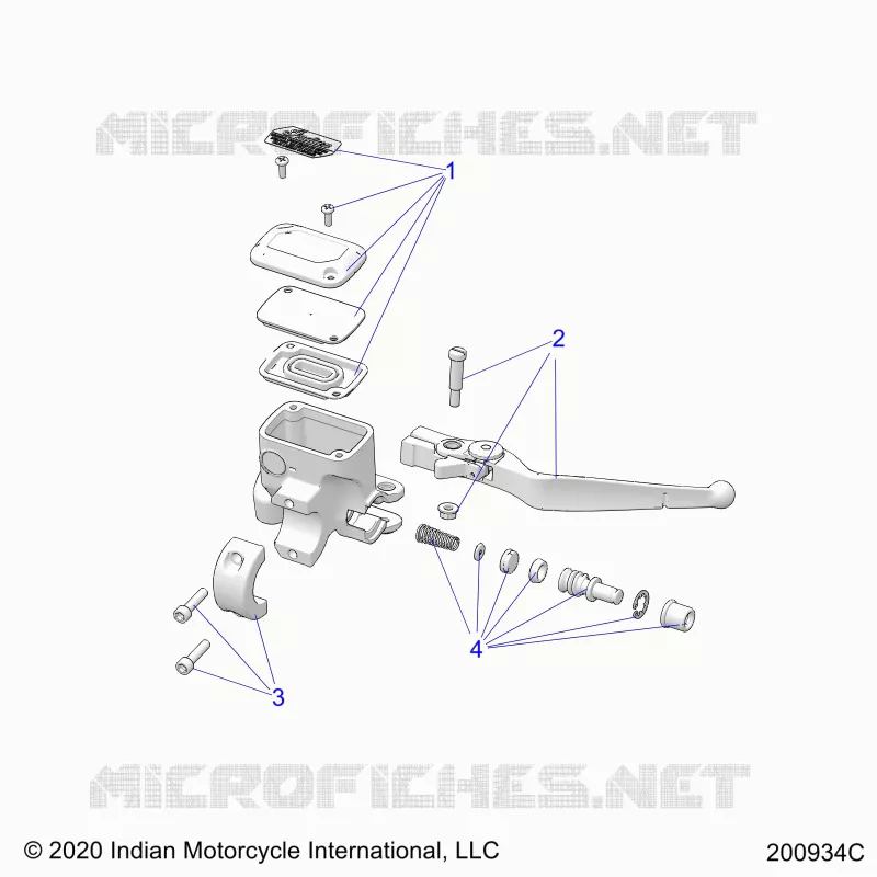 FRONT BRAKE, LEVER AND MASTER CYLINDER
