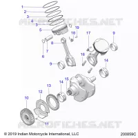 ENGINE, PISTON AND CRANKSHAFT ASM.