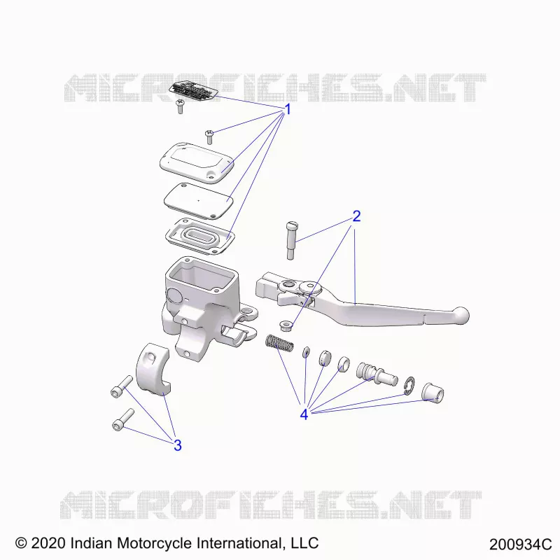 FRONT BRAKE, LEVER AND MASTER CYLINDER