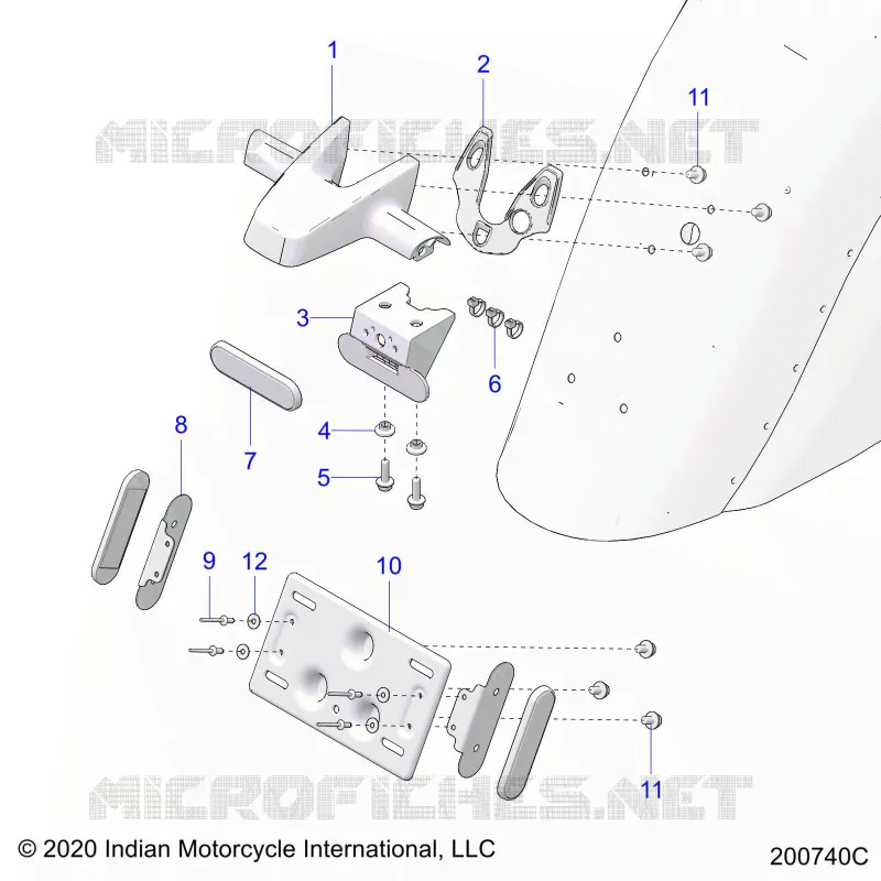 LICENSE PLATE BRACKET/REAR LIGHT HOUSING