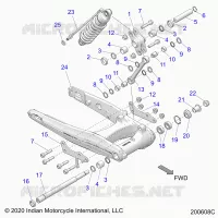 REAR SUSPENSION ASM., SWING ARM AND SHOCK