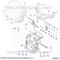 FAIRING ASM, WINDSHIELD MOUNT