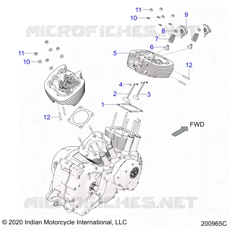 ENGINE, CYLINDER HEAD ASM.