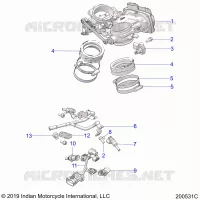 ENGINE, THROTTLE BODY AND FUEL RAIL
