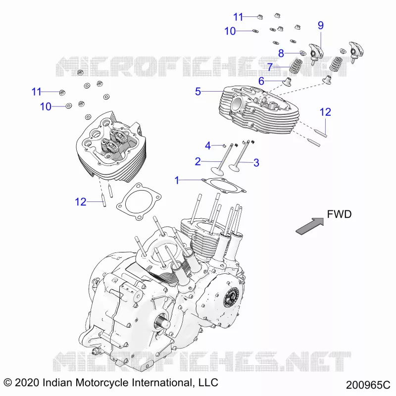 ENGINE, CYLINDER HEAD ASM.