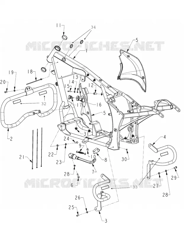 CHASSIS, FRAME AND SIDESTAND
