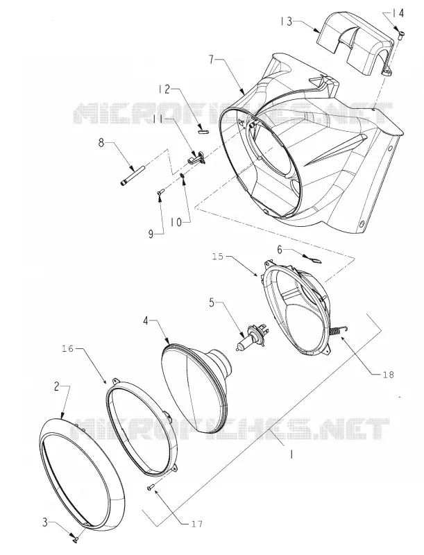 ELECTRICAL, HEADLAMP AND HOUSING